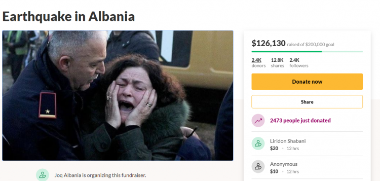 Mblidhen gati 1 milionë dollarë në internet pas tragjedisë në Shqipëri