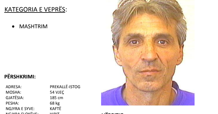 Policia kërkon ndihmë për kapjen e këtij personi
