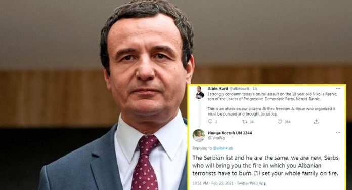 Serbi i quan shqiptarët terroristë, kërcënon Kurtin: Do t’ia vë flakën tërë familjes tuaj