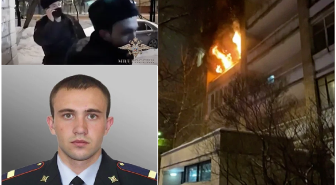 Polici hidhet nga 12m lartësi me gruan në krahë, për ta shpëtuar nga zjarri