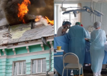 Spitali në flakë, mjekët e vazhdojnë operacionin në zemër (foto)