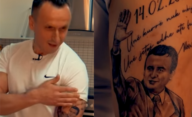 Kosovari me tatuazh të Albin Kurtin, thotë së shpejti do ta bëjë edhe këtë politikan