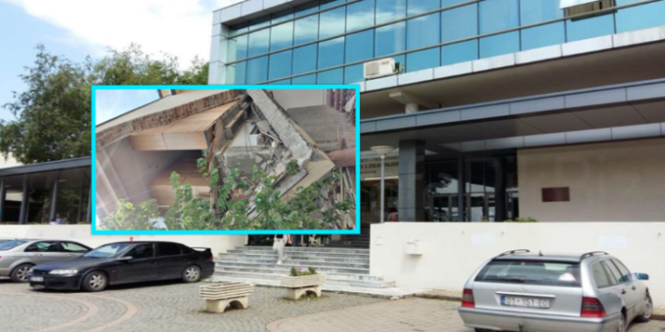 Shembet një pjesë e murit e Fakultetit të Filologjisë