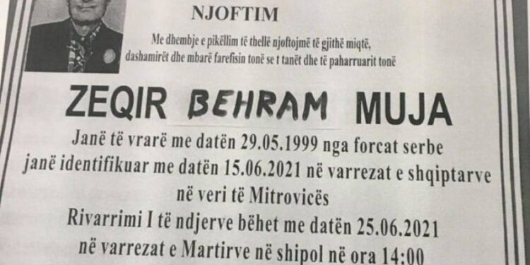 Sot do të varrosen katër të zhdukur nga lufta e fundit në Kosovë