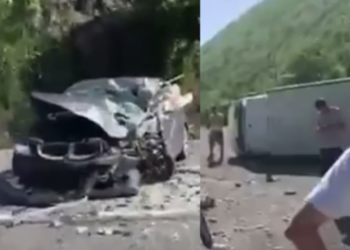 Aksident i rëndë: Kamioni i rrokullisur e BMW’ja e shtypur, të Qafa e Duhlës