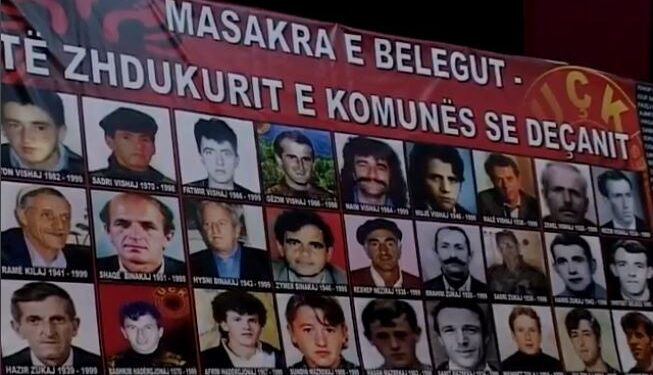 Ja sa civil u masakruan nga ushtria e Serbisë në marsin e viti 1999 në Beleg të Deçanit
