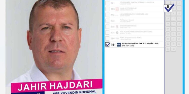 Jahir Hajdari — Zëri i dinjitetit dhe sakrificës me numër 5 nga PDK