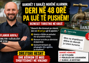 Banorët e Banjës qe 48 orë pa ujë të pijshëm – drejtori i kërcënon me polici